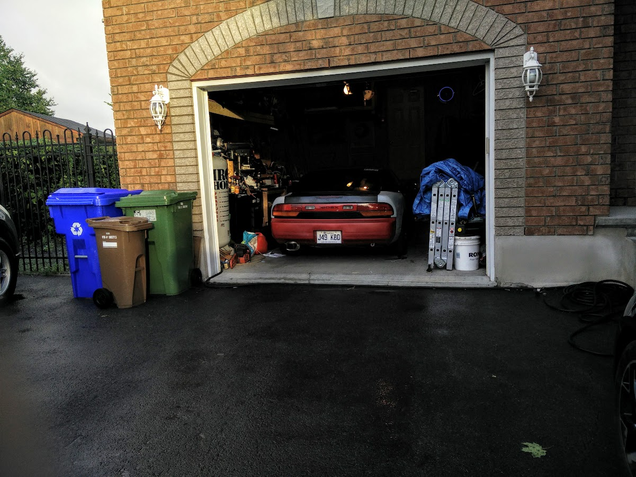 It’s hard to see in the picture, but trust me, it’s lower on the driver side (right).